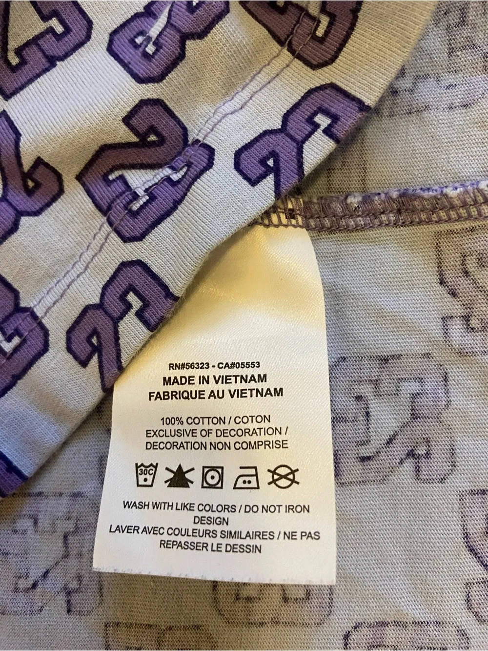 NIKE AIR JORDAN JUMPMAN FLIGHT ESSENTIALS AOP CREW T-SHIRT Purple Men’s Large